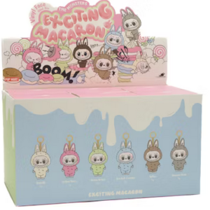 POP MART The Monsters LABUBU Exciting Macaron Series Vinyl Plush Pendant Face Sealed Case (6 Blind Boxes) (2023)